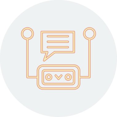 Sohbet simgesi vektör illüstrasyonu