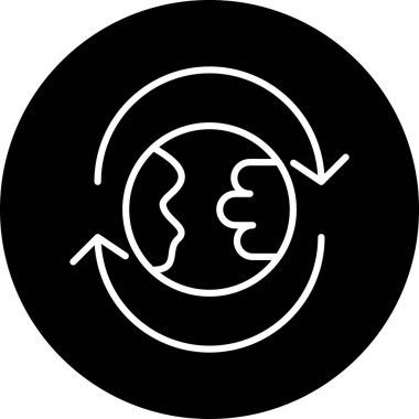 küresel simge vektör çizim