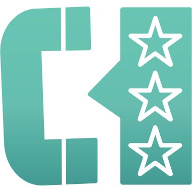 Yıldız simgesi. Bu düz vektör simgesi yumuşak yeşil renkler, yuvarlak açılar kullanır ve beyaz bir arkaplanda izole edilir