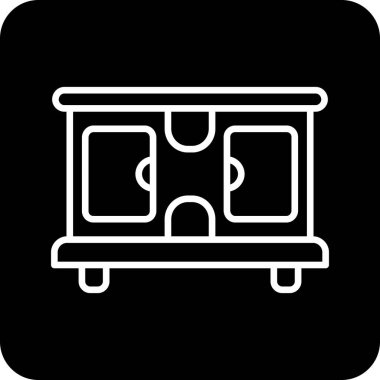 Web simgesi tren, illüstrasyon vektör