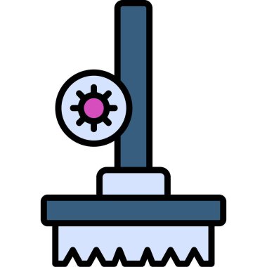 Temizleyici simgesi, vektör illüstrasyonu