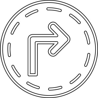 Yol işareti simgesinin vektör illüstrasyonu