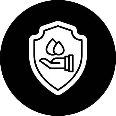 Düşürmeli bir kalkanın vektör simgesi