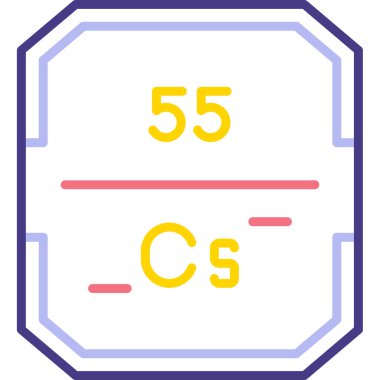 Kimyasal formül simgesi, basit vektör illüstrasyonu