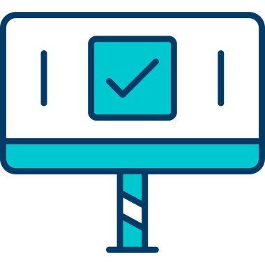 bilgisayar ekranı simgesi, vektör illüstrasyonu