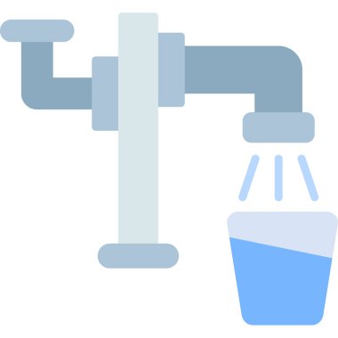 Musluk simgesi vektör illüstrasyonu