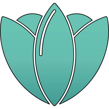 Yaprak vektör illüstrasyon simgesi