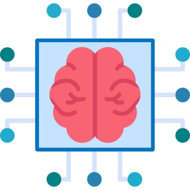 Devre kartı vektör illüstrasyon tasarımlı beyin