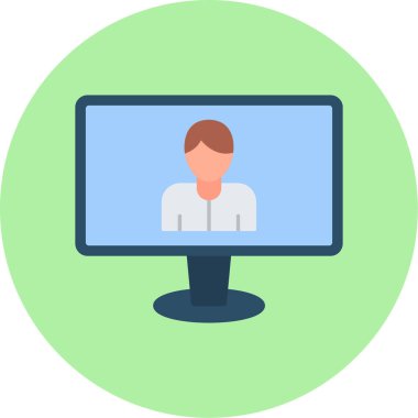 Çevrimiçi eğitim vektörü simgesi