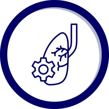 Ciğerler. Web simgesi basit illüstrasyon