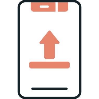 Akıllı telefon. Web simgesi basit illüstrasyon