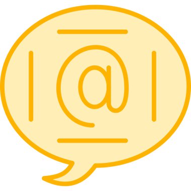 Mesaj var. Web simgesi basit illüstrasyon