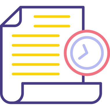 Belge. Web simgesi basit illüstrasyon