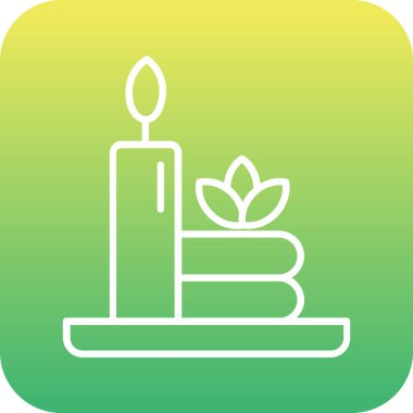 Mum Satırı Gradyan Vektör Simgesi Tasarımı