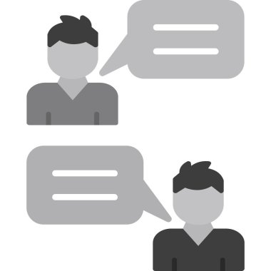 Konuş. Web simgesi basit illüstrasyon