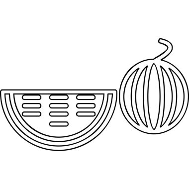 Kabak ikonu vektörü. İnce çizgi işareti. izole edilmiş sınır sembolü çizimi