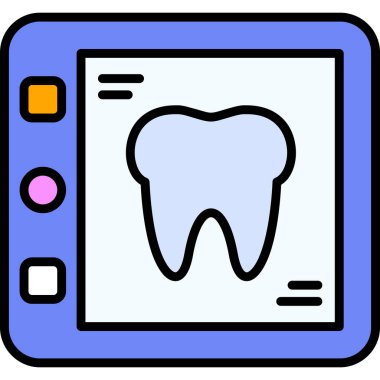 Dişçi. Web simgesi basit illüstrasyon