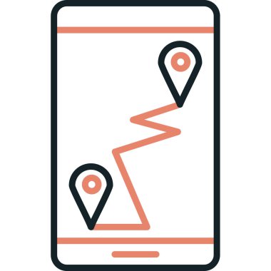 gezici gezinme konumu simgesi doldurulmuş ana hat biçimi