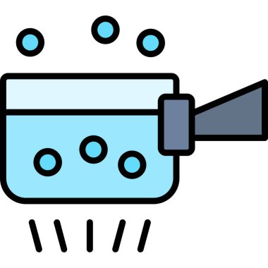 Benzin deposu ikonu. Taslak gaz tankı vektör rengi düz izole