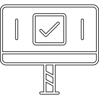 monitör bilgisayar izole simgesini