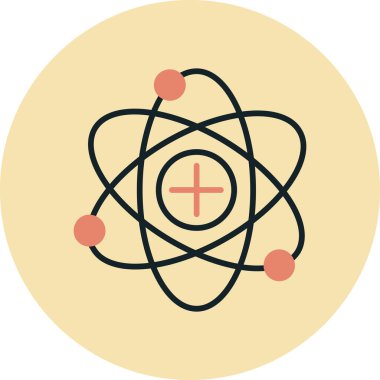 atom simgesi vektör illüstrasyonu