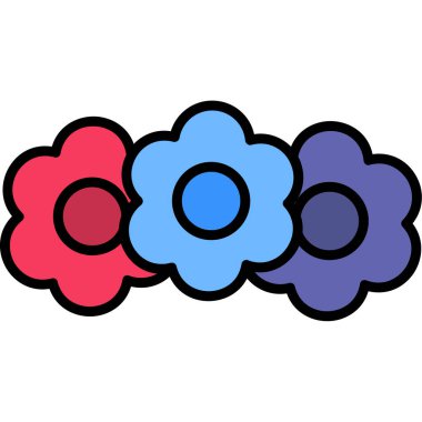 Çiçek simgesinin vektör illüstrasyonu