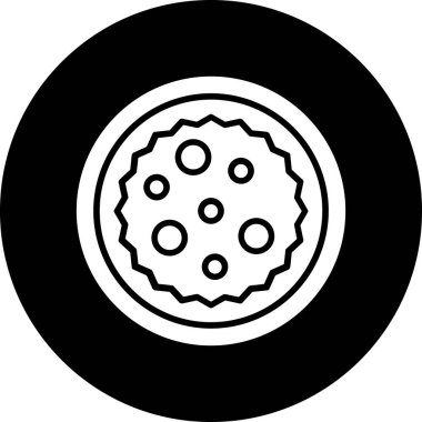 Bir pizza simgesinin vektör çizimi