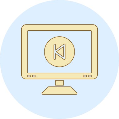 Bir dizüstü bilgisayar simgesinin vektör illüstrasyonu