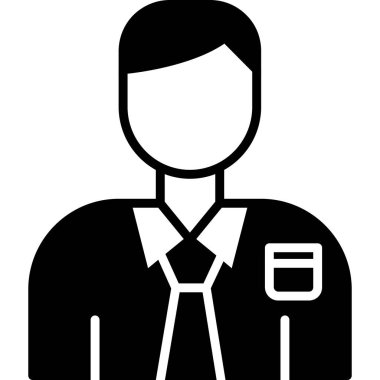 avatar erkek simge vektör çizimi