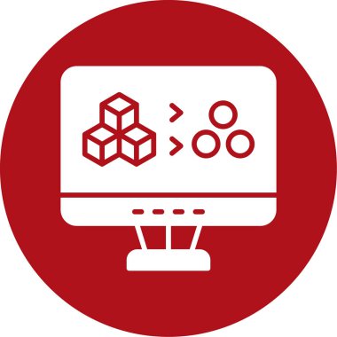 Bilgisayar simgesinin vektör illüstrasyonu