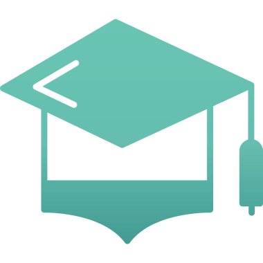 kapsül mezuniyet eğitim simgesi düz stil