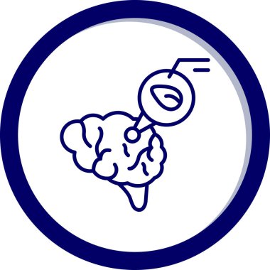 beyin ikonu vektör illüstrasyonu