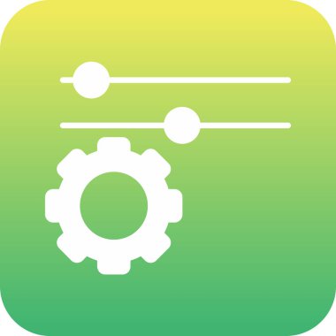 Ayarlar vektör simgesi. Basit tasarım