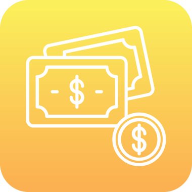 Dolar vektör simgesi modern basit vektör çizimi