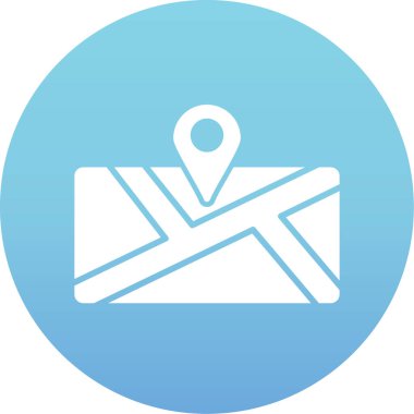 Harita konumu simgesi doldurulmuş - taslak biçimi