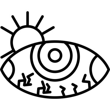 Göz. Web simgesi basit illüstrasyon