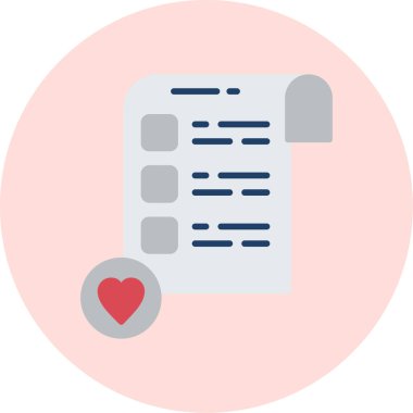 Kalp ikonu vektör illüstrasyonu