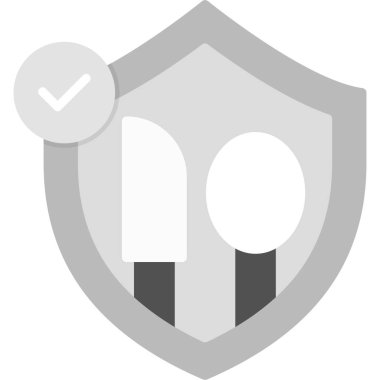 Beyaz arka plan, vektör, illüstrasyon izole kalkan düz simgesi