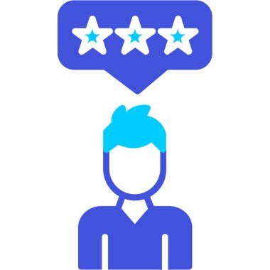 Reyting ikonu düz stil. Derecelendirmeli vektör illüstrasyonu