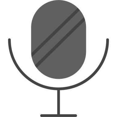 mikrofon simgesi, vektör illüstrasyonu