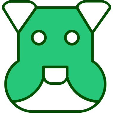 Baş maskesi. Web simgesi vektör illüstrasyonu