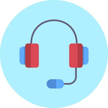 Kulaklık vektör simgesi. Basit tasarım