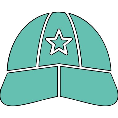 Yıldızın mavi ve beyaz ikonunun vektör illüstrasyonu