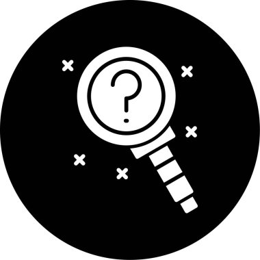 Soru vektörü düz simgesi