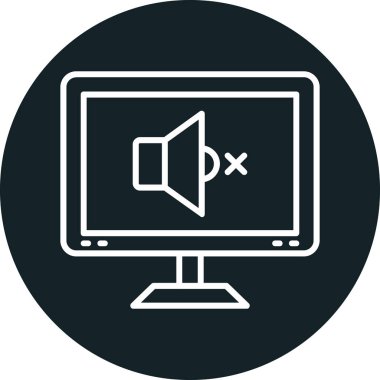 vektör lcd simgesi illüstrasyonu