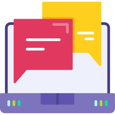 Konuş. Web simgesi basit illüstrasyon