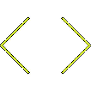 iki - beyaz arkaplanda sarı oklar. iki ok