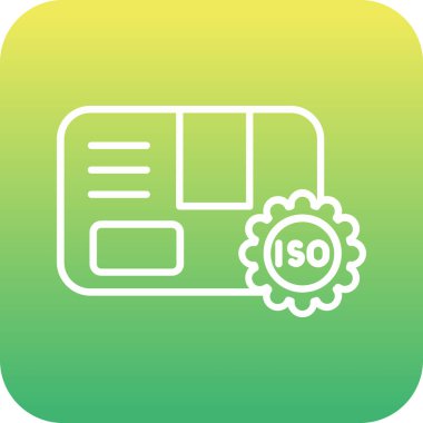 ISO vektör simge işareti simge vektör çizim kişisel ve ticari kullanım için..