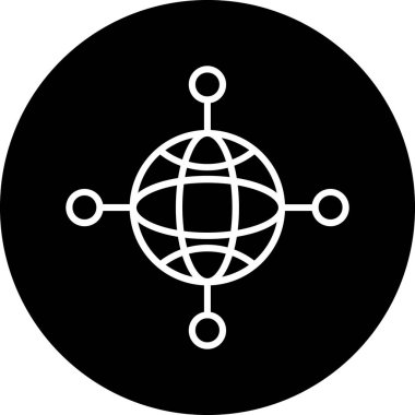 şebeke. Web simgesi basit illüstrasyon