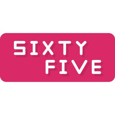 Numara 6-5. 55 çıkartma tasarım vektör şablonu.